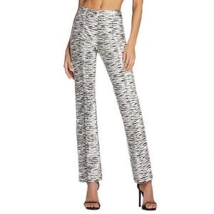 I.AM.GIA Black and White Zebra Print Straight Leg Pants